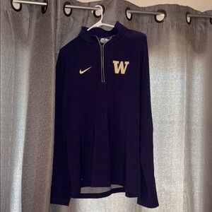 UW Nike Purple Pullover with Gold Logo